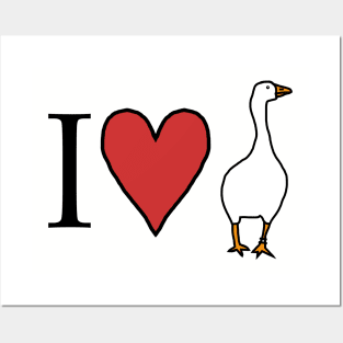 I Love My Goose for Valentines Day Posters and Art